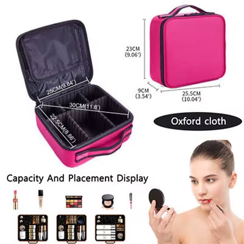 Portable Makeup Case Professional Box Estuche Para Maquillaje Makeup Organizer Bag Waterproof Women'S Cosmetic Bag for Travel