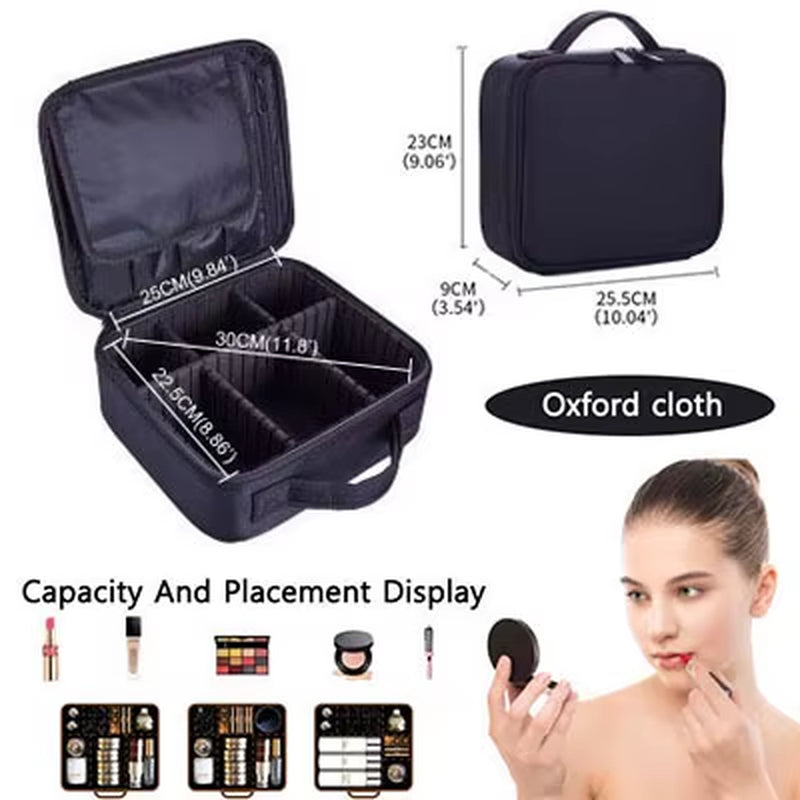 Portable Makeup Case Professional Box Estuche Para Maquillaje Makeup Organizer Bag Waterproof Women'S Cosmetic Bag for Travel