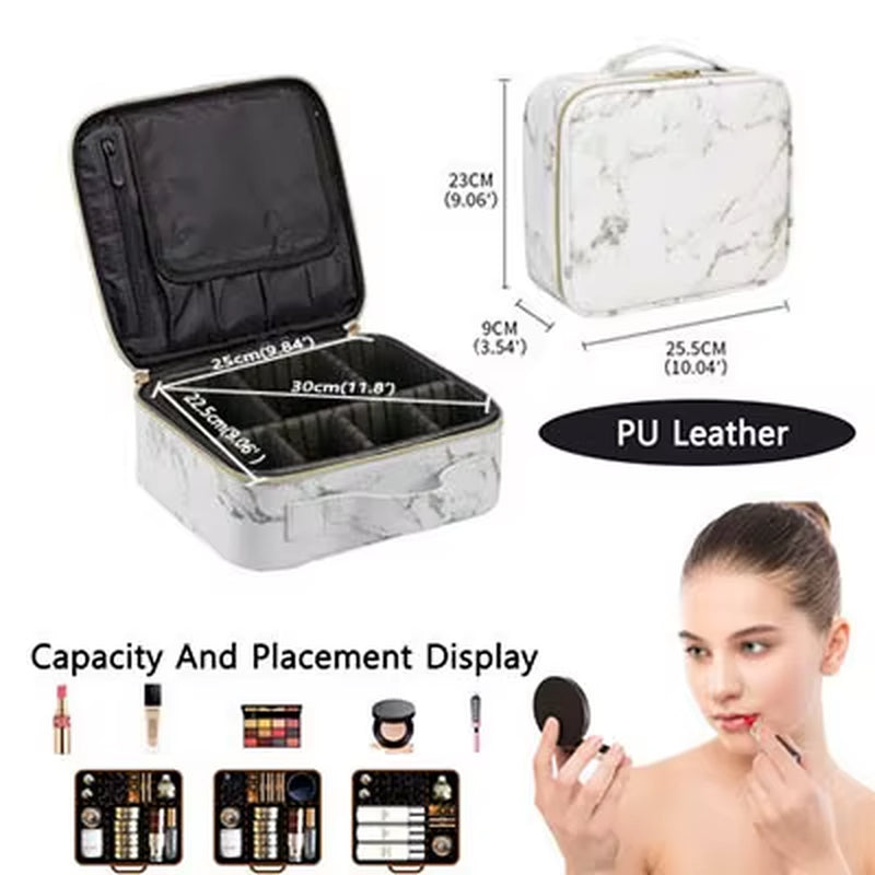 Portable Makeup Case Professional Box Estuche Para Maquillaje Makeup Organizer Bag Waterproof Women'S Cosmetic Bag for Travel