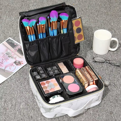 Portable Makeup Case Professional Box Estuche Para Maquillaje Makeup Organizer Bag Waterproof Women'S Cosmetic Bag for Travel